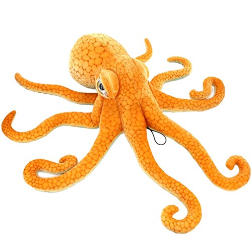 YunNasi Kuscheltier Krake Kreative Plüschtier Oktopus Kissen Naturgetreu Gestaltet, Prima als Spielzeug Geschenke für Kinder (80cm)